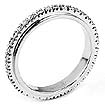 1/3 CT Round Diamond Eternity Rollercoaster Wedding Band 18K White Gold