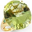 19.00 Ct Leman Quarts Oval Fashion Ring 10K Yellow Gold