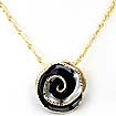 6.45 gm 14K Yellow 2Tone gold Rose Flower Necklace