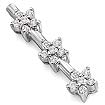 1/2 CT 3 Cluster Round Diamond Pendant 14K White Gold