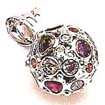 6.10 gm Italian Gem Stone Pendant 14k White Gold