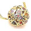 9.70 gm Italian Gem Stone Pendant 14K Yellow Gold
