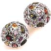 16.2 gm Italian Gem Stone Earring 14k White Gold