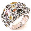 9.50 gm Color Italian Gems Stone Ring 14k White Gold