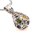 11.20 gm Italian Gem Stone Pendant 14k White Gold