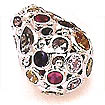 6.40 gm Italian Gem Stone Pendant 14k White Gold