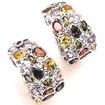 21.30gm Italian Gem Stone Earring 14k White Gold