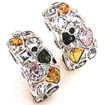 12.60 gm Italian Gem Stone Earring 14k White Gold