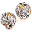 9.70 gm Italian Gem Stone Earring 14k White Gold