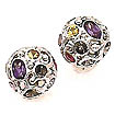 7 gm Italian Gem Stone Earring 14k White Gold