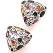 10.60 gm Italian Gem Stone Earring 14k White Gold