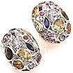 11.00 gm Italian Gem Stone Earring 14k White Gold