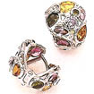 9.40 gm Italian Gem Stone Earring 14k White Gold