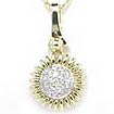0.40 CT SunShine Round Diamond Pendant 14K Yellow Gold