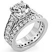 4.70Ct Round Diamond Engagement Bridal Set Ring 14K W Gold