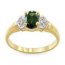 2.2gm 14k Yellow Gold Color Stone Lady Ring