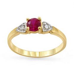 2gm 14k Yellow Gold Color Stone Lady Ring