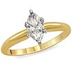 0.18 CT Marquise Solitaire Diamond Engagement Ring 14K Yellow Gold H,VS2