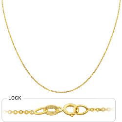 1.3gm 14k Yellow Gold Light Weight Rolo Chain 16 inch