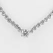 14.00 CT Round Diamond Tennis Necklace 18K White Gold