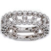 0.70 CT Round Eternity Diamond Wedding Band Ring 14k White Gold