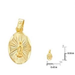 0.7gm 14k Yellow Gold Religious Medal 0.55 inch
