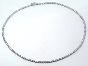 6 CT Round Tennis Diamond Necklace 18K White Gold