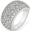3/4CT Round Diamond Anniversary Fashion Ring 14K White Gold