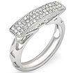 1/4 CT Round Diamond Anniversary Fashion Ring 14K White Gold