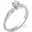 0.07CT Round Solitaire Diamond Ring 14K White Gold