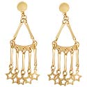 4.3gm 14K Yellow Gold Chandelier Dangle Earring 2 inch
