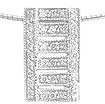 0.35 Ct Round Diamond Pendant Necklace 14K White Gold