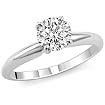 0.64 CT Round Diamond Solitaire Engagement Ring 14K White Gold