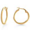 1.40 gram 14k Yellow Gold Italian Plain Round Hoop Earrings