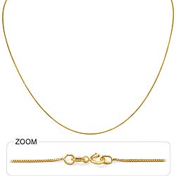 1.02 gm 14k Solid Yellow Gold  Italian Box Chain 0.6mm 16 inch