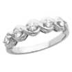 1/4 Ct 5 Stone Round Diamond Anniversary/ Wedding Band Ring 14K W Gold