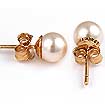 18k Gold Plated White Fresh Cultured Mallorca Pearls Earring