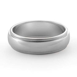 4.5g 14K White Gold Comfort Fit Wedding Band Ring 5.2mm
