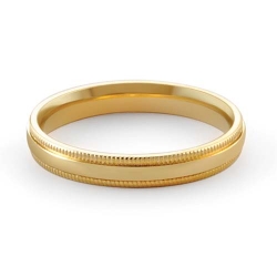 3gm 14 K Yellow Gold Comfort Fit Wedding Band Ring 3mm