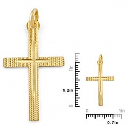 0.70gm 14k Yellow Gold Cross Pendant