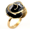 7.80gm 14k Yellow Gold Italian Rose Petals Flower Ring