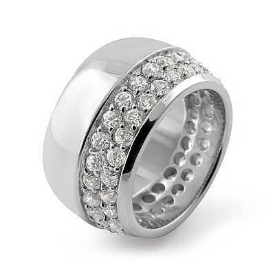 ... Round Cut Unique Wedding Eternity Ring 925 Sterling Silver SZ 6 ... Round Cut Unique Wedding Eternity Ring 925 Sterling Silver SZ 6