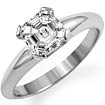 0.47 CT Asscher-Cut Solitaire Engagement Diamond Ring Platinum E, SI1