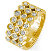 1 1/4 CT Round Mens Diamond Ring 14K Yellow Gold