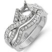 3/4 CT Round Diamond Engagement Bridal Set Ring 14K White Gold