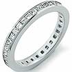 1.50 CT Princess Eternity Diamond Wedding Band 14K White Gold