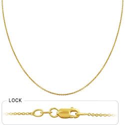 2.7gm 14k Yellow Gold Light Weight Rolo Chain 22 inch