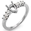 1/4 CT Round Semi Mount Diamond Engagement Ring 14K White Gold