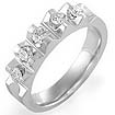 3/4 CT Men's Round Diamond Wedding band 14k White Gold gv2