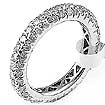 2.00 CT Round Diamond Eternity Wedding band 18k White Gold